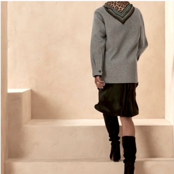 Banana Republic Gray Double Faced Shirt Jacket XL - Picture 2 of 12